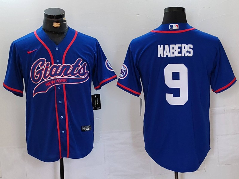 Men's New York Giants Malik Nabers #9 Royal Jersey